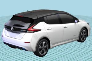 Nissan Car nissan, car, vehicle, carriage, transport, lowpoly
